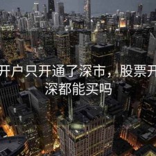 股票开户只开通了深市，股票开户沪深都能买吗