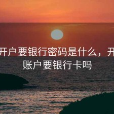股票开户要银行密码是什么，开股票账户要银行卡吗