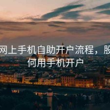 股票网上手机自助开户流程，股票如何用手机开户