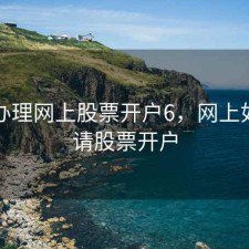 如何办理网上股票开户6，网上如何申请股票开户