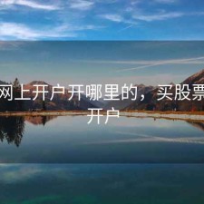 股票网上开户开哪里的，买股票网上开户