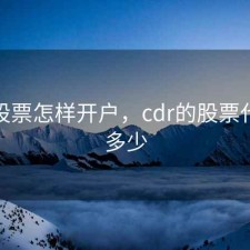 CDR股票怎样开户，cdr的股票代码是多少
