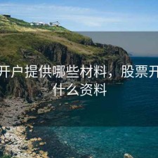 股票开户提供哪些材料，股票开户带什么资料