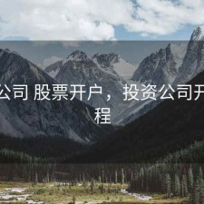 投资公司 股票开户，投资公司开户流程