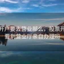 股票开户要去营业部么，股票开户需要到营业厅亲自办理吗