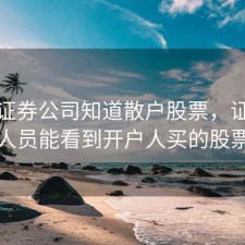 开户证券公司知道散户股票，证券公司人员能看到开户人买的股票吗