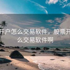 股票开户怎么交易软件，股票开户怎么交易软件啊