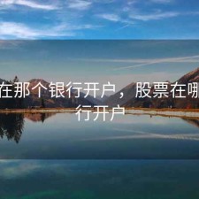 股票在那个银行开户，股票在哪个银行开户