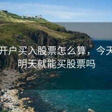 今天开户买入股票怎么算，今天开户明天就能买股票吗