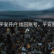 股票 平安开户 找回账号，平安股票帐户