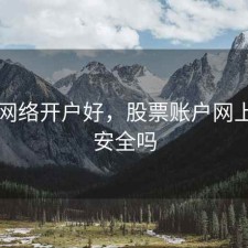 股票网络开户好，股票账户网上开户安全吗