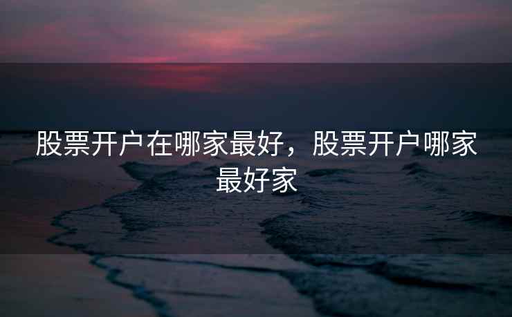 股票开户在哪家最好，股票开户哪家最好家  第1张
