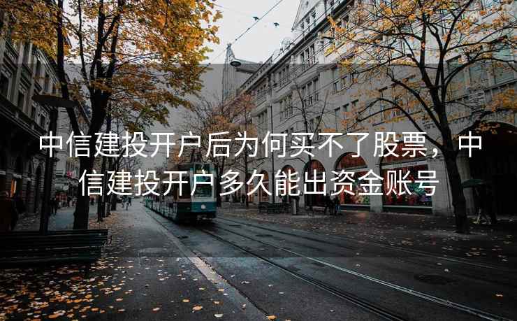 中信建投开户后为何买不了股票，中信建投开户多久能出资金账号  第1张
