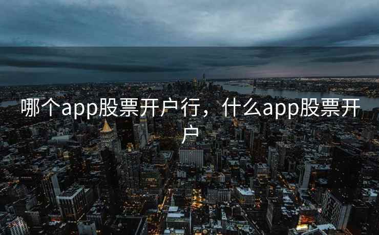 哪个app股票开户行，什么app股票开户  第2张