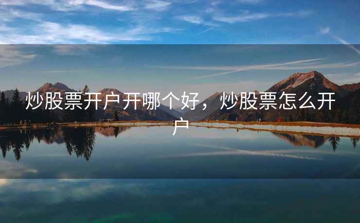 炒股票开户开哪个好,炒股票怎么开户 第1张 炒股票开户开哪个好,炒股票怎么开户 第1张